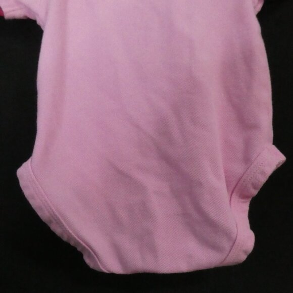 Unbranded | 12 months | Pink Baby Cotton Polo Bodysuit With Embroidery - Picture 14 of 14